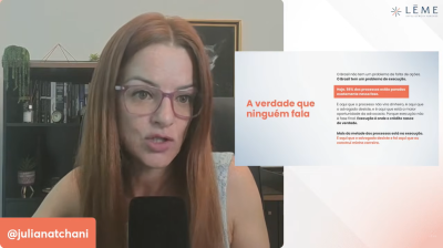 Insight apresentado durante o webinar sobre os desafios da execução na recuperação de crédito.